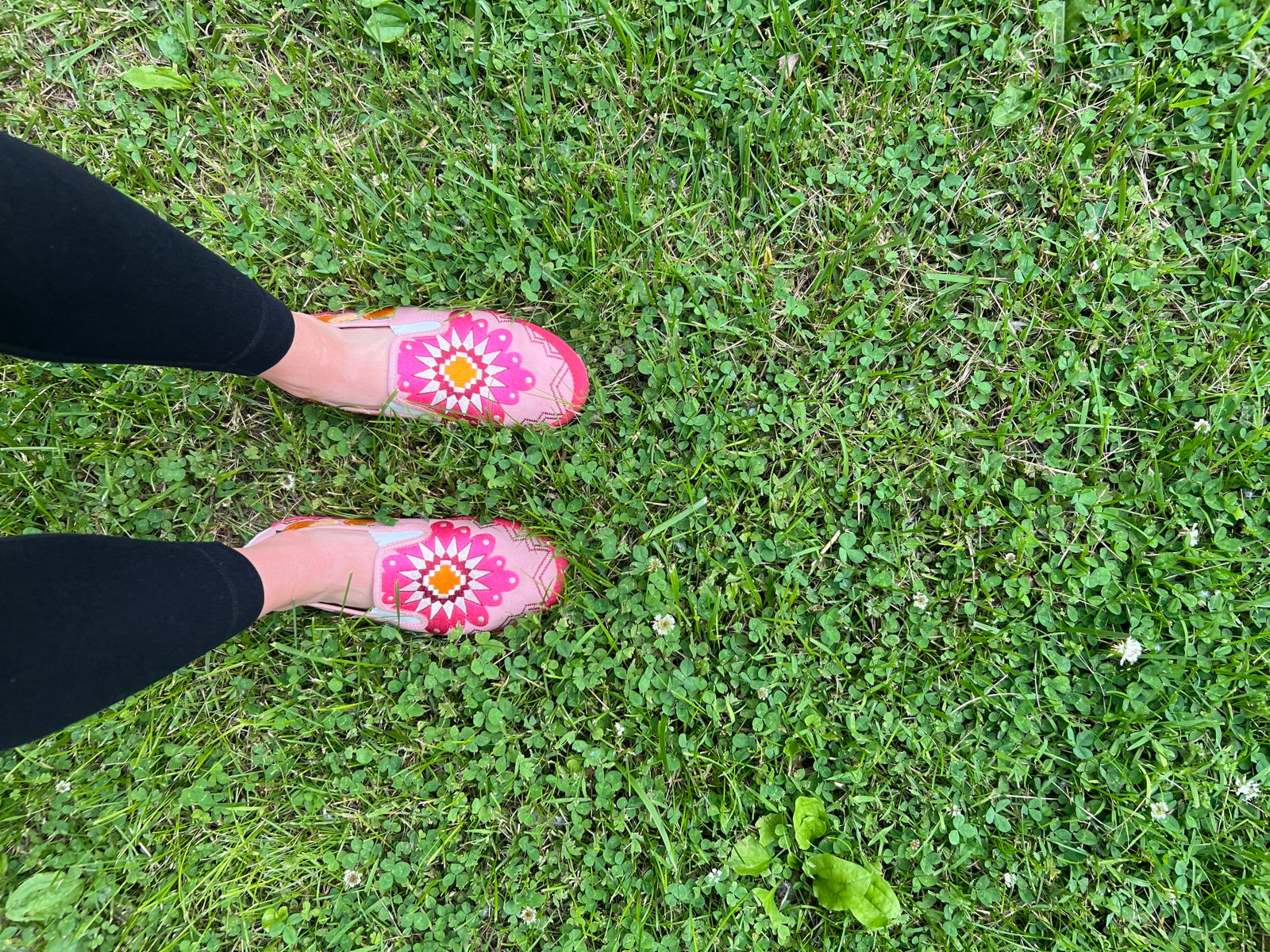 Kasbah slip-ons in the grass
